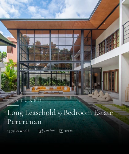 Luxurious five bedrooms long leasehold estate in Pererenan