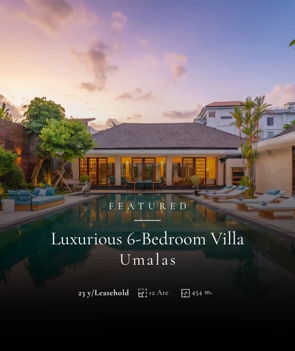 Luxurious six bedroom property leasehold in Umalas