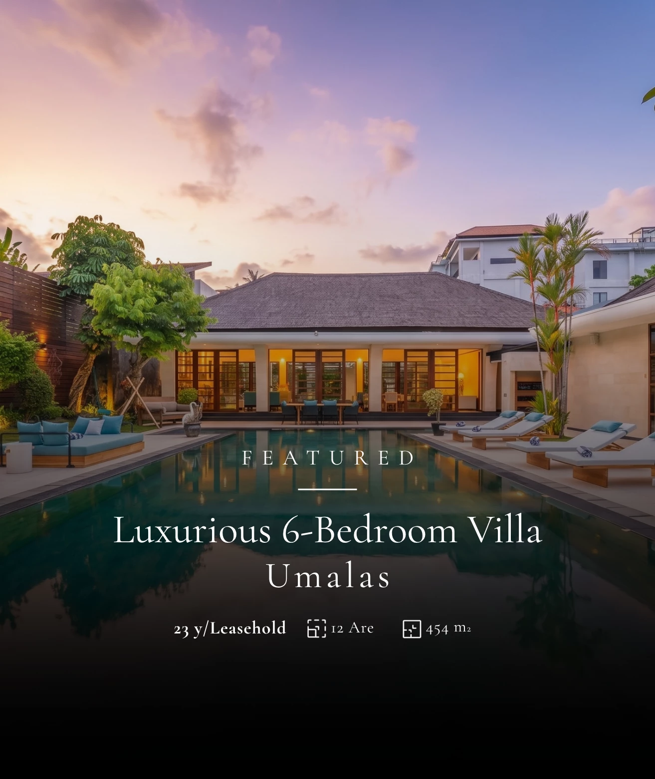 Luxurious six bedroom property leasehold in Umalas