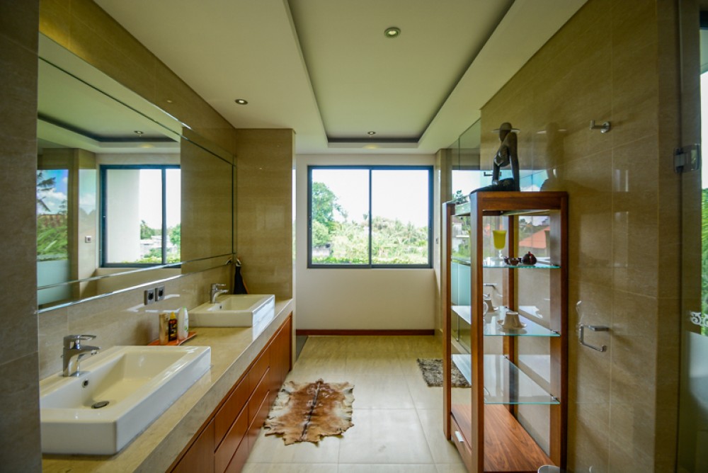Beautiful freehold villa with rice paddies view for sale in Canggu