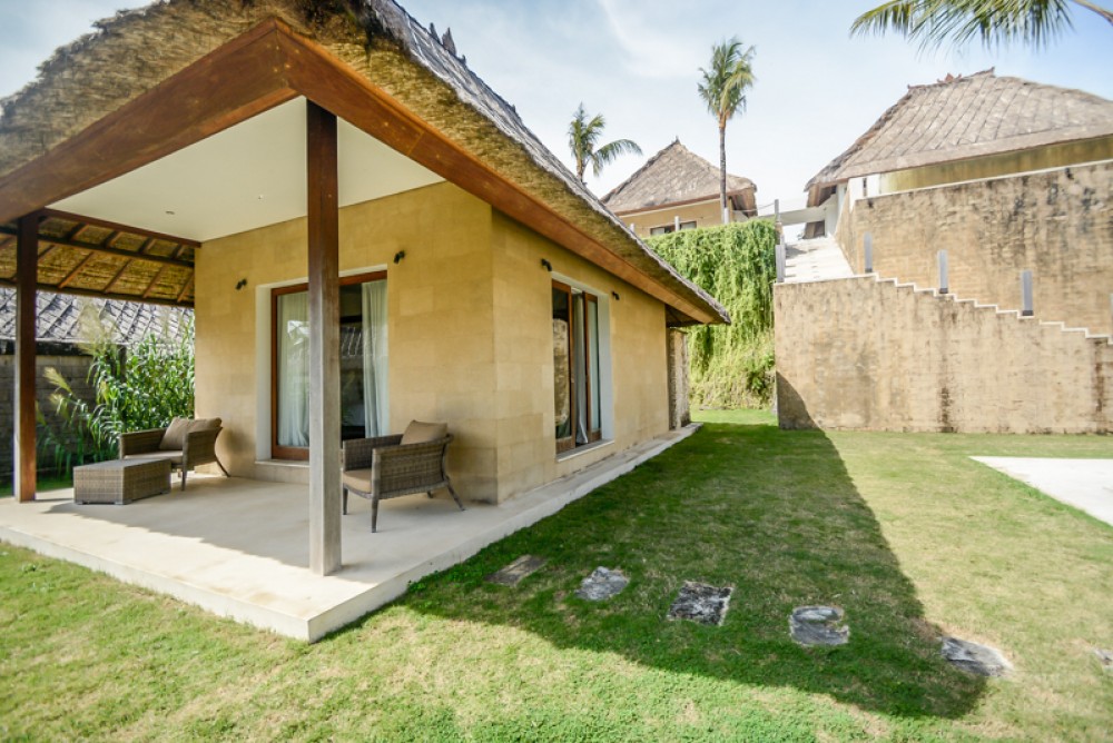 Stunning beachfront villa with spacious land for sale in Tabanan