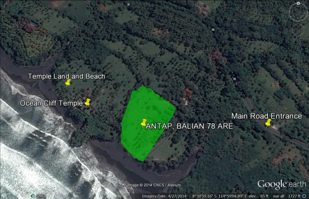 Pantai tanah freehold depan untuk dijual