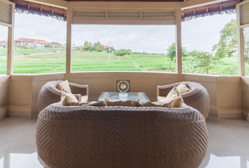 Huge family villa with amazing rice paddies view