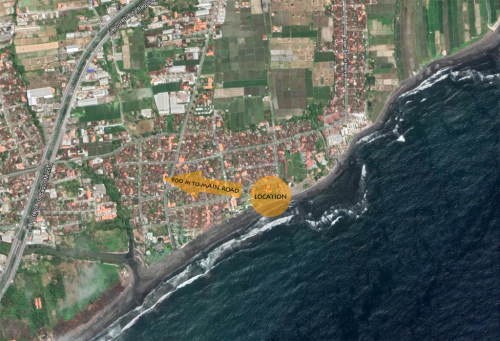 Tanah hak mutlak di depan pantai dijual di Ketewel 