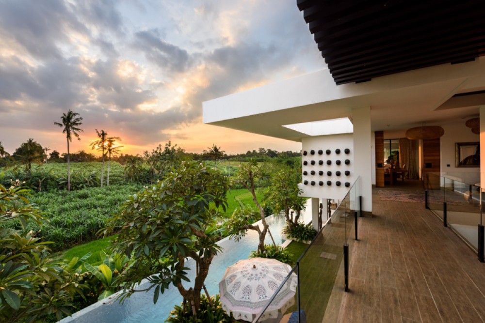 Villa Mewah dengan Pemandangan Sawah untuk Dijual di Canggu