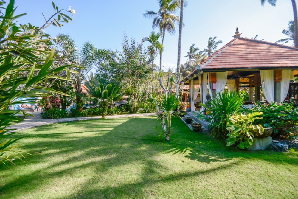 Beachfront Two Bedrooms Apartment inside Resort for Sale in Candidasa