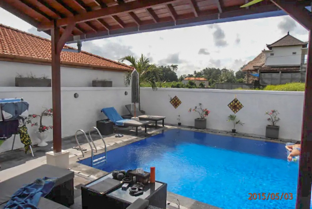 Villa de rizières avec vue sur les rizières à vendre à Canggu