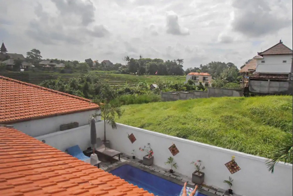 Villa de rizières avec vue sur les rizières à vendre à Canggu