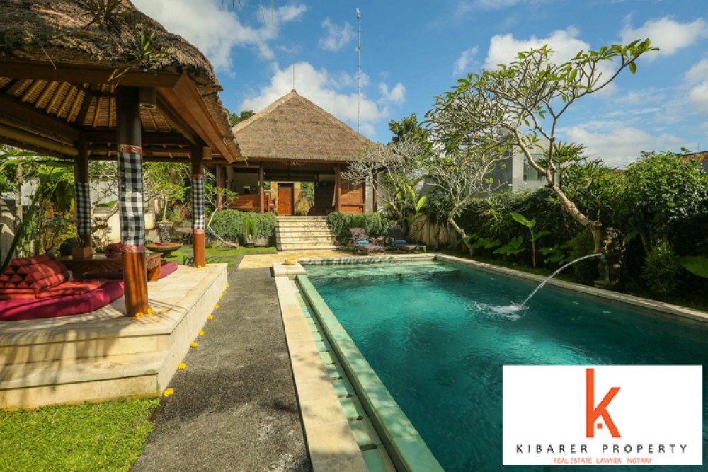 Belle villa entourée de rizières avec un terrain spacieux à vendre à Ubud