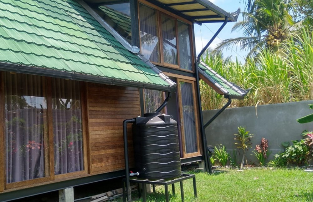 Villa Tiga Kamar Tidur Konsep Berkelanjutan dijual di Ubud