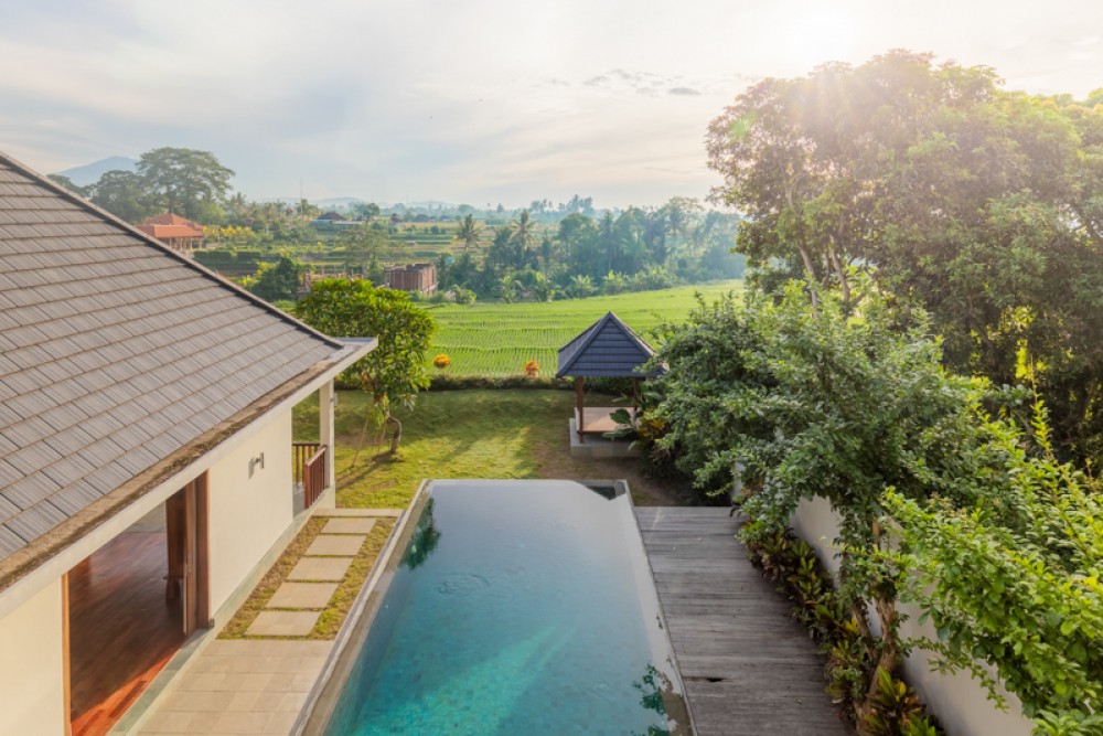 Superbe villa moderne avec vue sur les rizières à vendre à Ubud