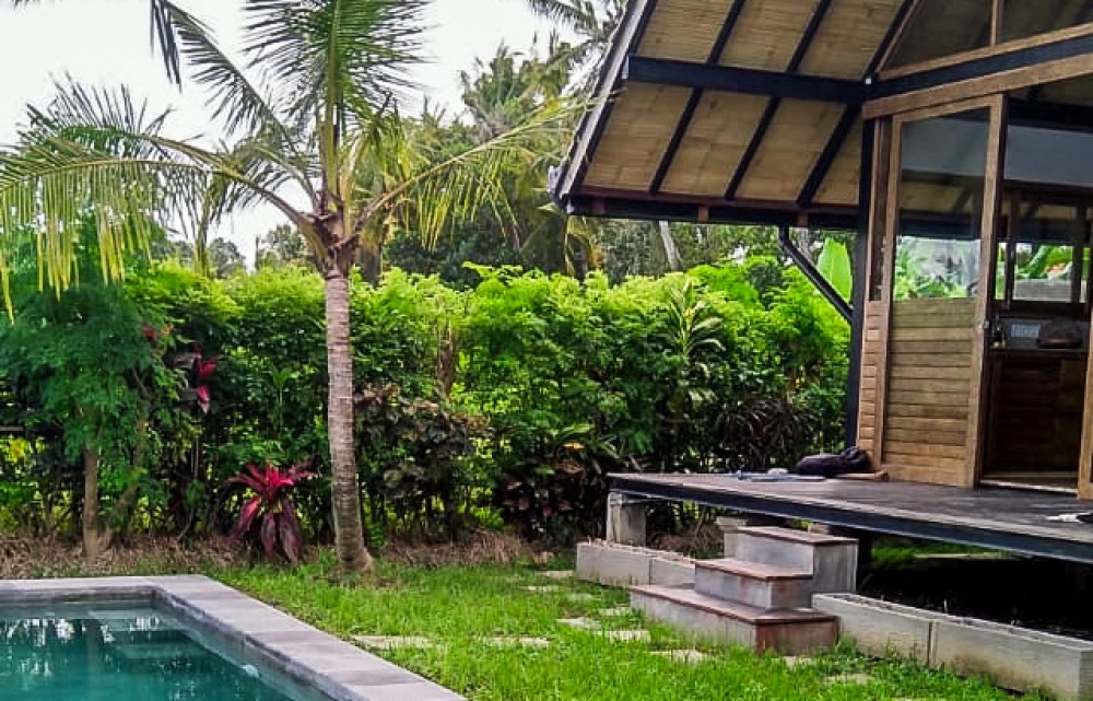 Villa Tiga Kamar Tidur Konsep Berkelanjutan dijual di Ubud