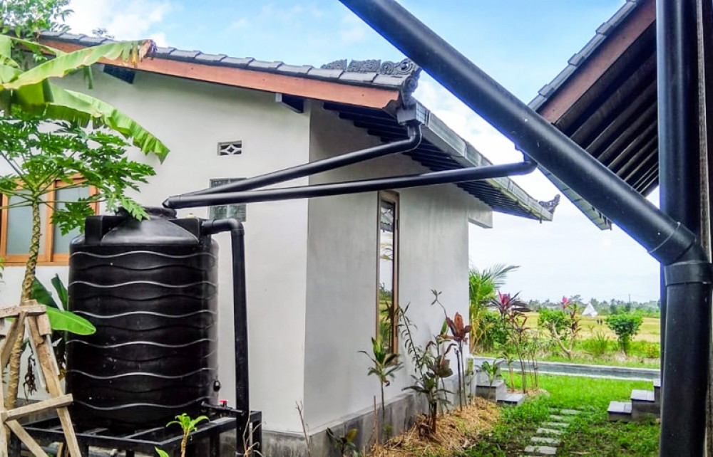 Villa Tiga Kamar Tidur Konsep Berkelanjutan dijual di Ubud