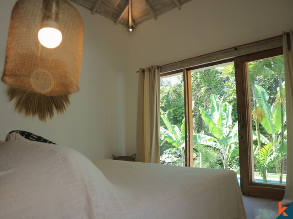 Peaceful and Airy 3 Bedroom Leasehold Villa with River and Jungle Views in Canggu for Sale