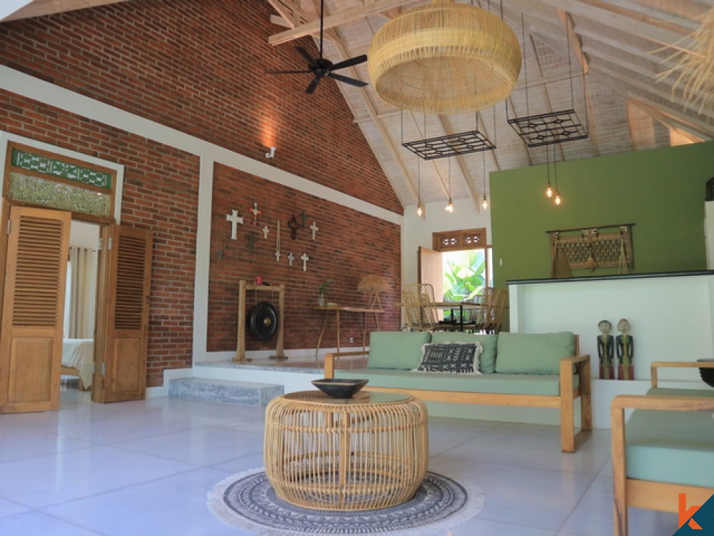 Peaceful and Airy 3 Bedroom Leasehold Villa with River and Jungle Views in Canggu for Sale