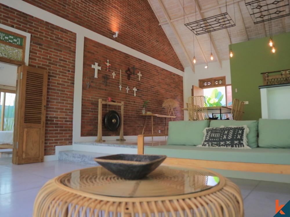 Peaceful and Airy 3 Bedroom Leasehold Villa with River and Jungle Views in Canggu for Sale