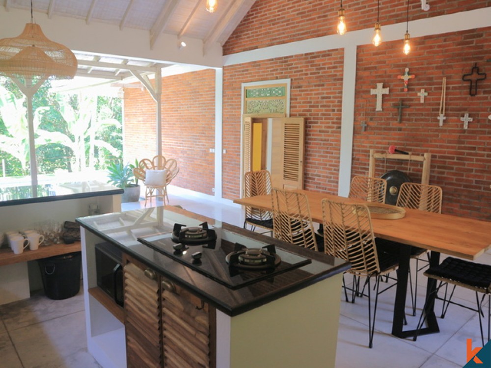 Peaceful and Airy 3 Bedroom Leasehold Villa with River and Jungle Views in Canggu for Sale