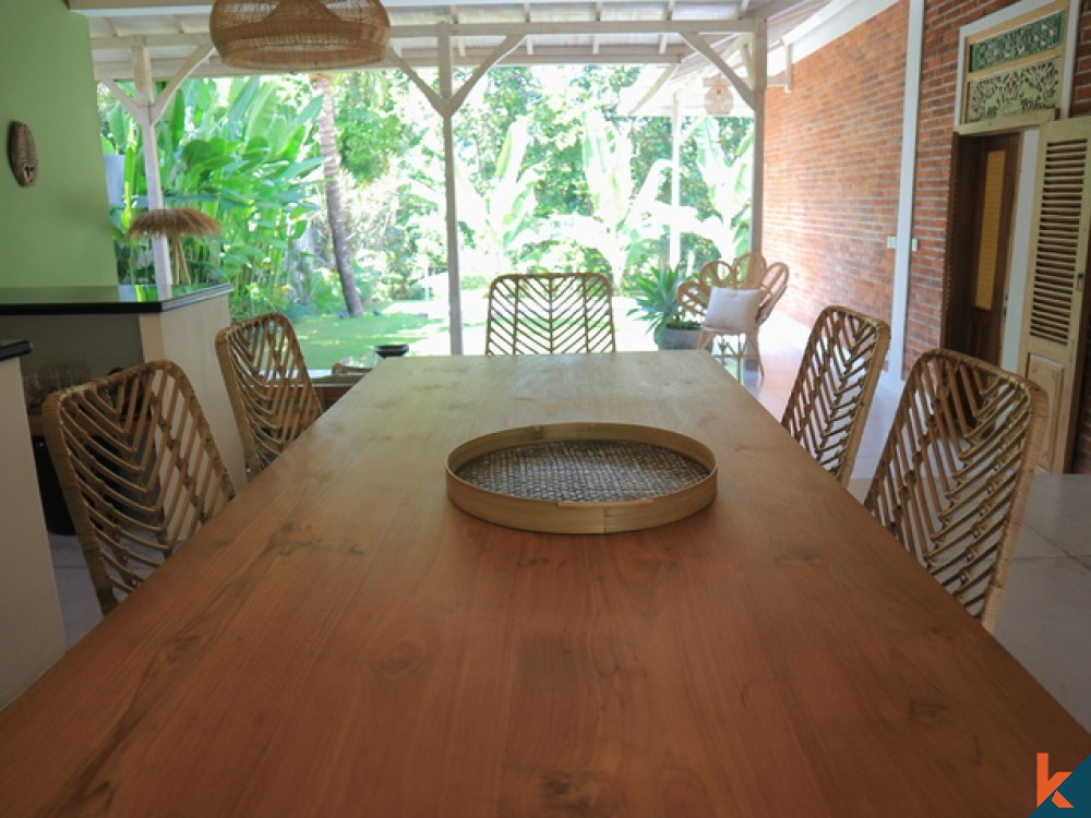 Peaceful and Airy 3 Bedroom Leasehold Villa with River and Jungle Views in Canggu for Sale