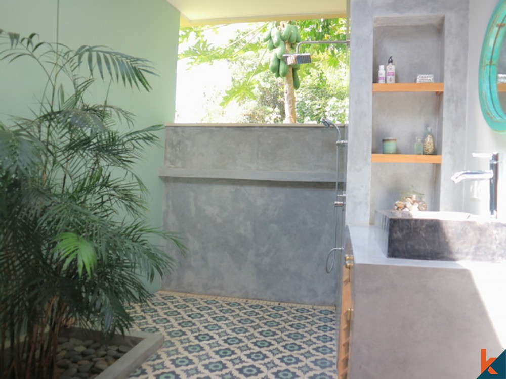 Tranquil 2 Bedroom Leasehold Villa with Elevated River View in Canggu for Sale