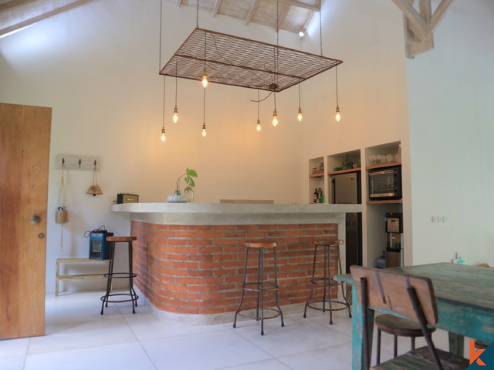 Tranquil 2 Bedroom Leasehold Villa with Elevated River View in Canggu for Sale