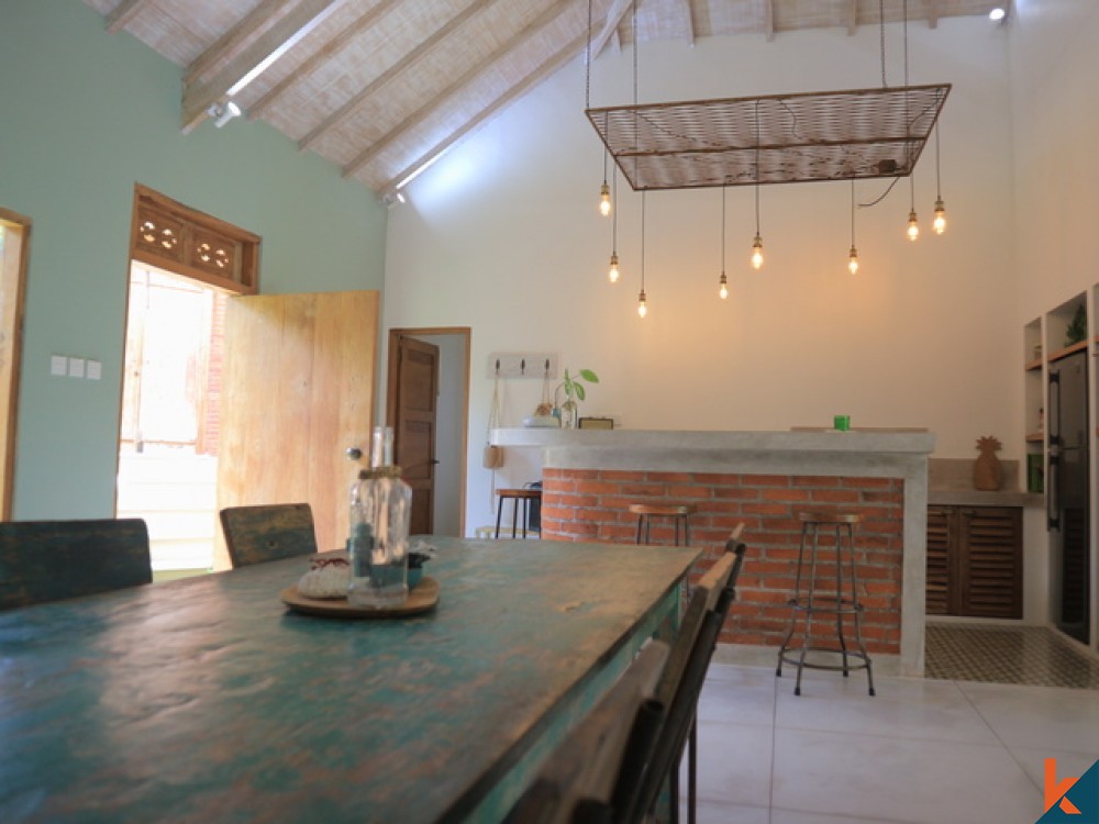 Tranquil 2 Bedroom Leasehold Villa with Elevated River View in Canggu for Sale