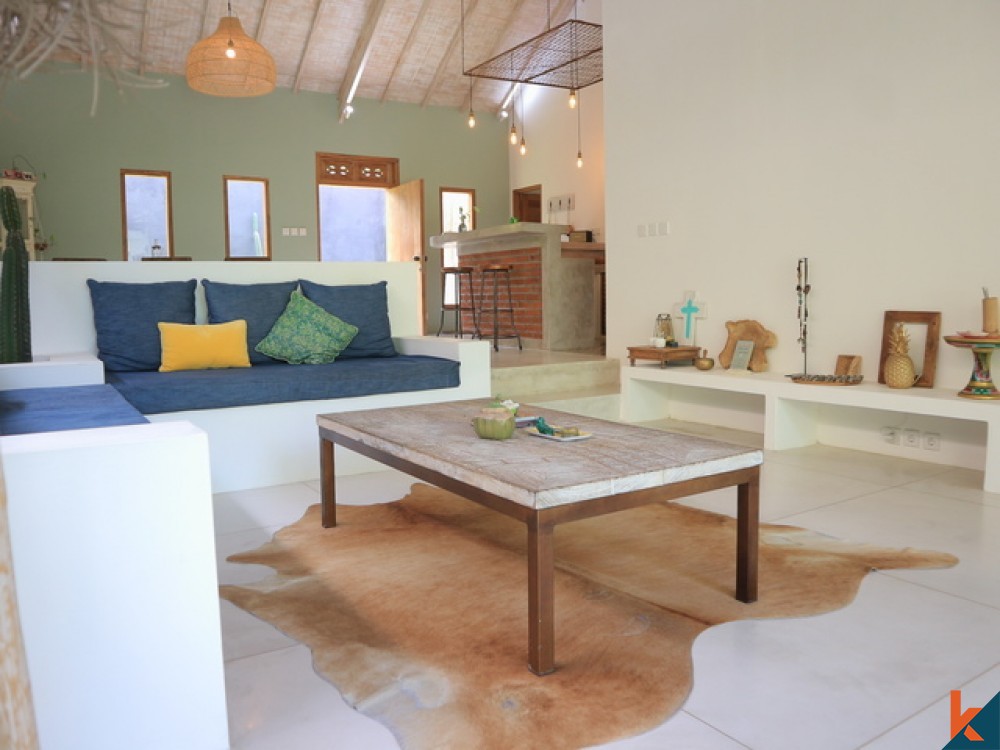 Tranquil 2 Bedroom Leasehold Villa with Elevated River View in Canggu for Sale