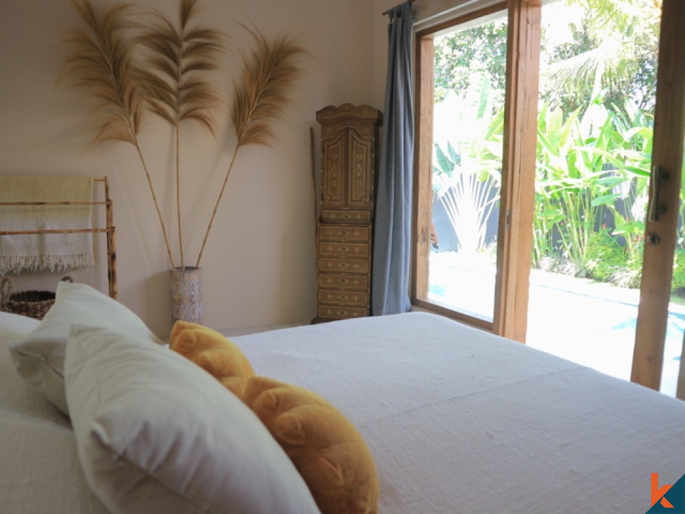 Tranquil 2 Bedroom Leasehold Villa with Elevated River View in Canggu for Sale