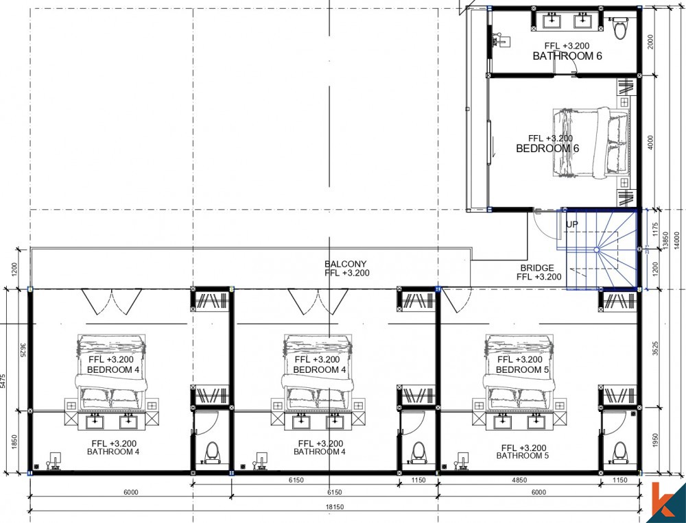 Villa sur plan de 6 chambres près de la plage à vendre