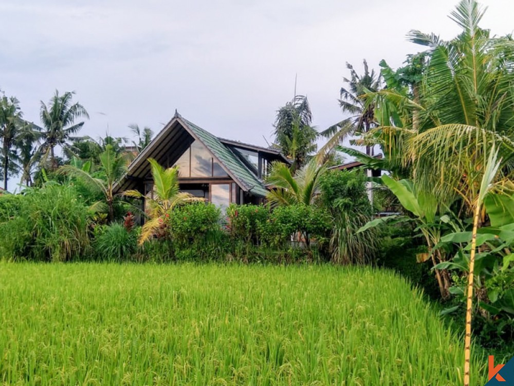 Villa Tiga Kamar Tidur Konsep Berkelanjutan dijual di Ubud