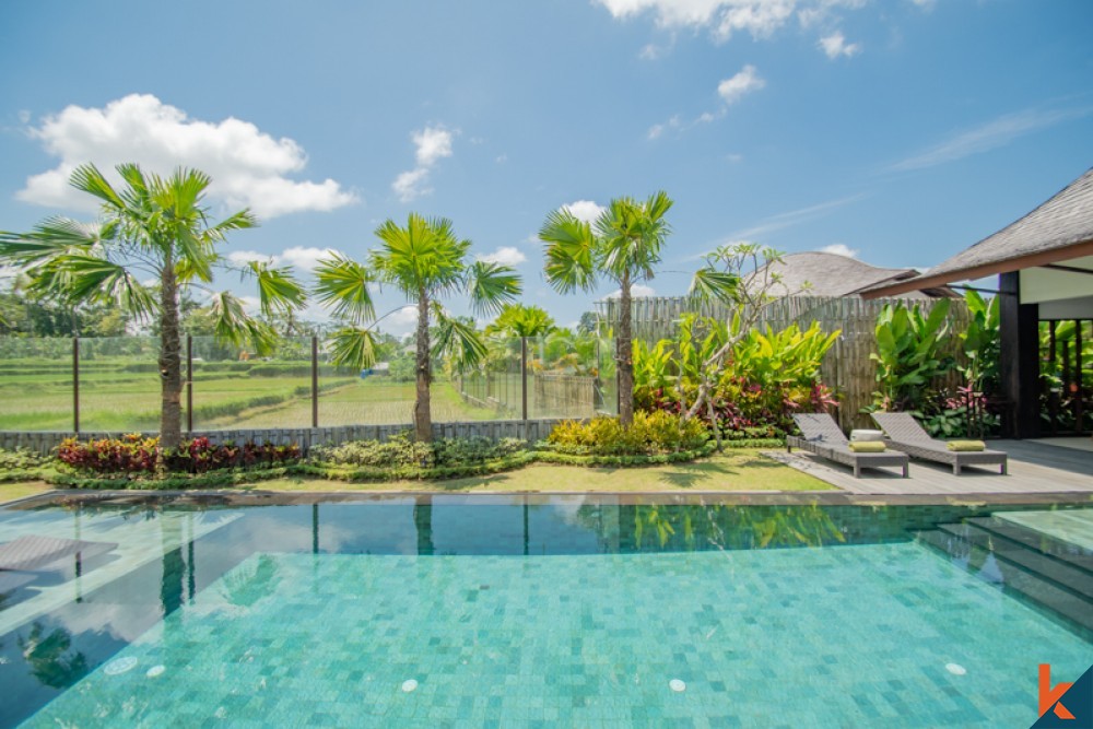 Villa mewah baru yang menghadap ke sawah untuk dijual di Ubud