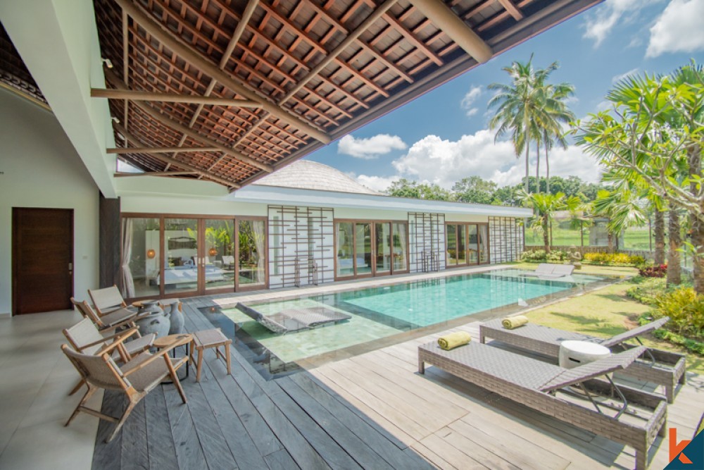 Villa mewah baru yang menghadap ke sawah untuk dijual di Ubud