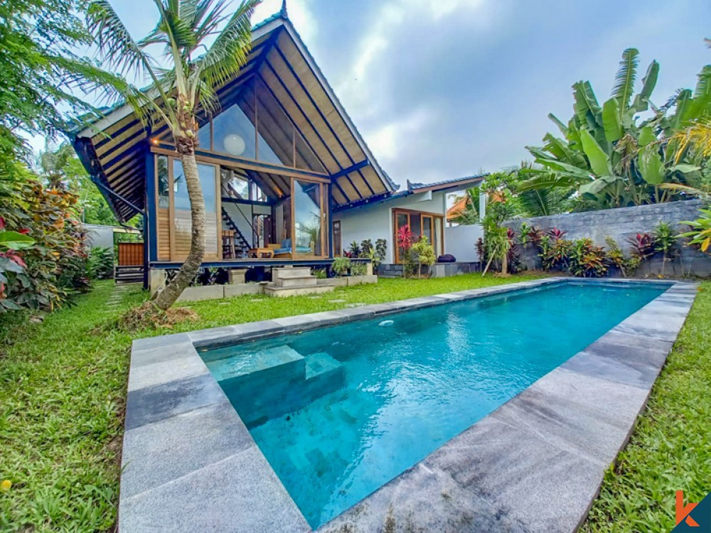 Villa Tiga Kamar Tidur Konsep Berkelanjutan dijual di Ubud