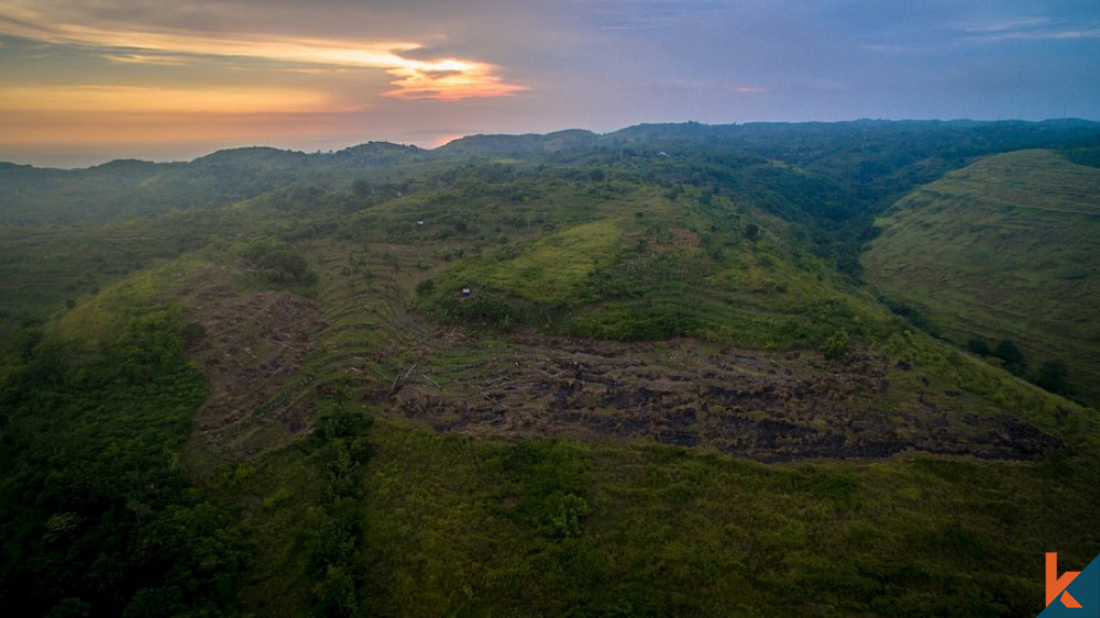 Terrain spectaculaire avec vue sur l'océan sur l'île de Nusa Penida à vendre