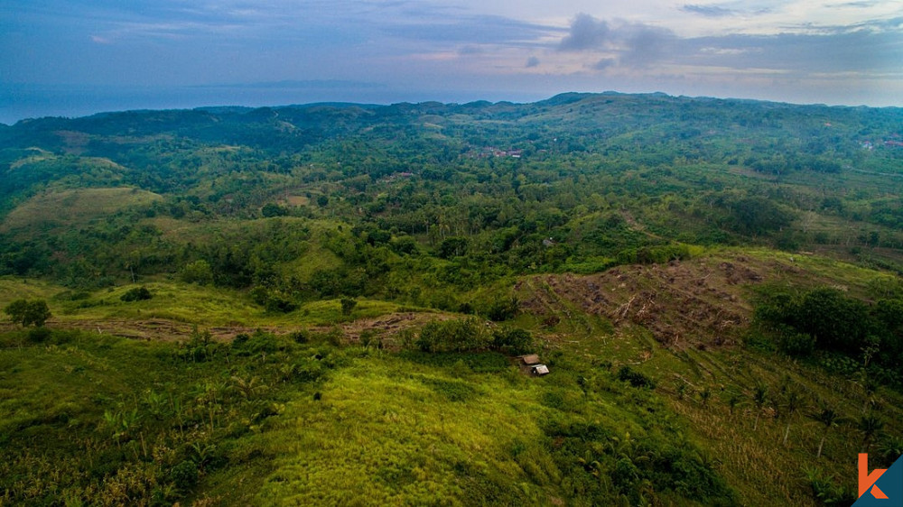 Terrain spectaculaire avec vue sur l'océan sur l'île de Nusa Penida à vendre