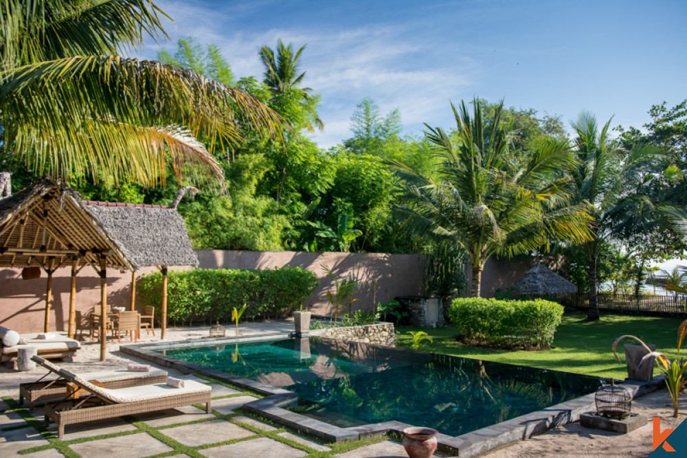 Absolute Beachfront Amazing Villa for Sale close to Gili Islands