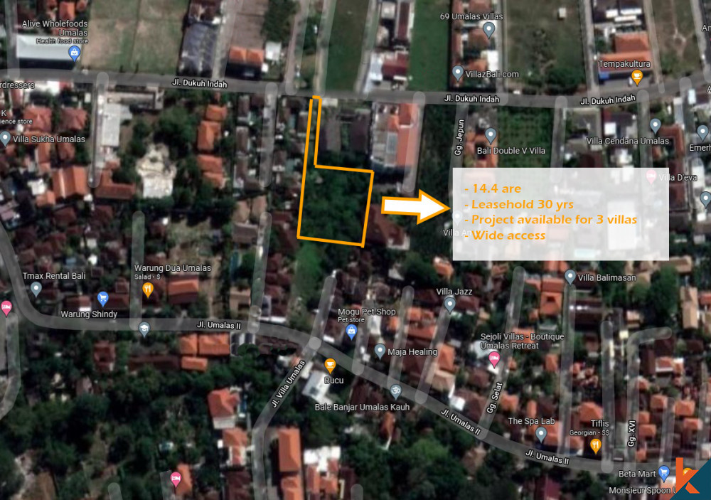 Great opportunity in Umalas , land for lease