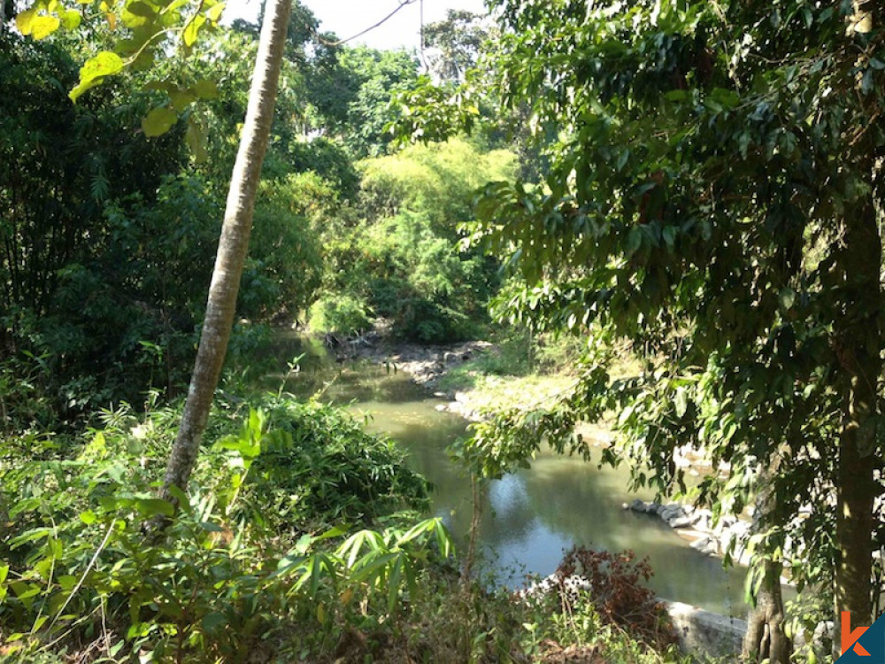 Dijual Tanah Tepi Sungai Peluang Langka Menghadap Lembah di Nyanyi