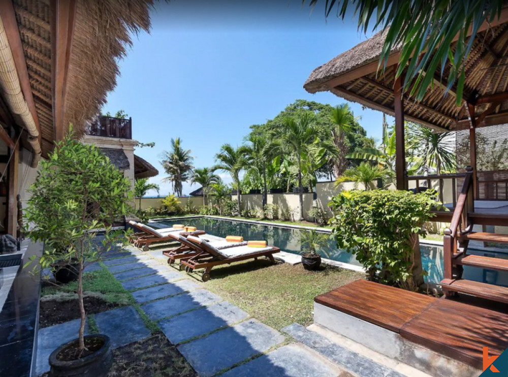 Beachfront Three Bedrooms Villa for Sale in Candidasa