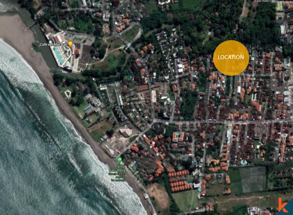 Tanah Di Bawah Harga Pasar Dengan Bonus Tiga Villa Dekat Pantai