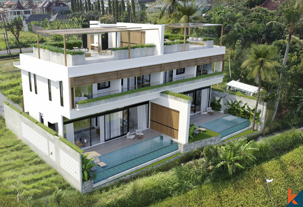 Villa Tropis Modern Mendatang untuk Disewakan di Canggu