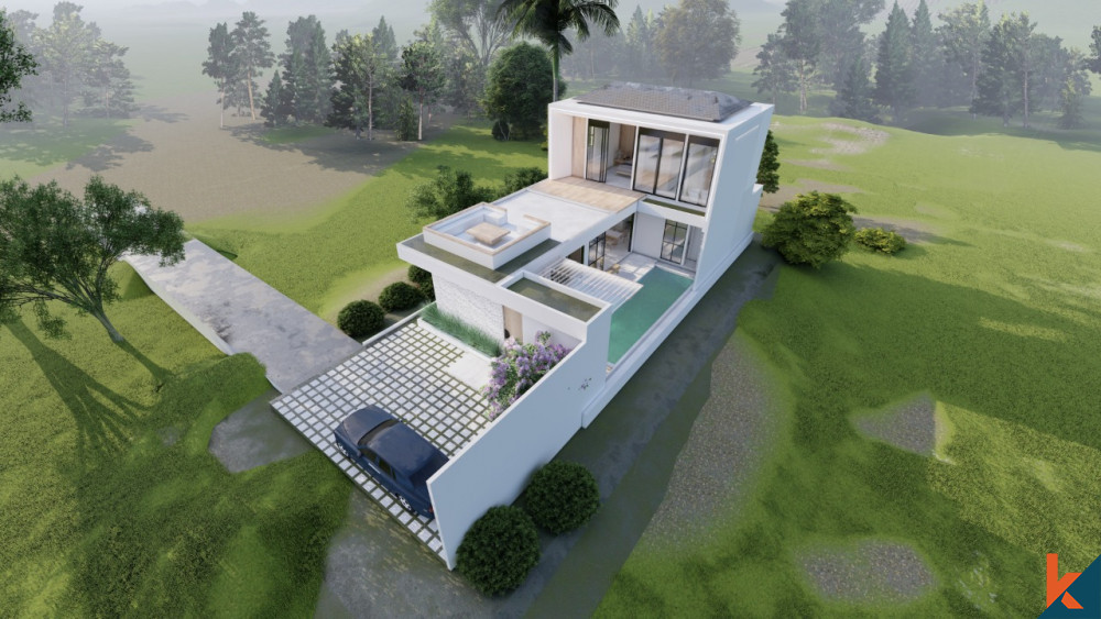 Villa tropicale moderne de 4 chambres sur plan à Tumbak Bayuh à vendre