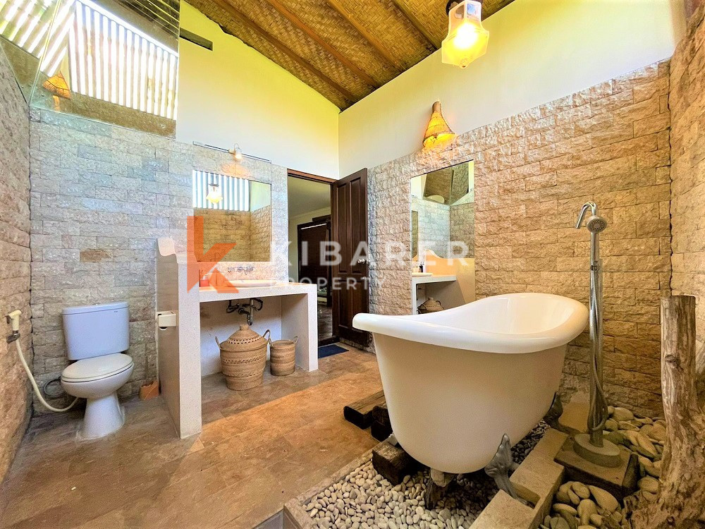 beautiful four bedroom enclosed living villa in center area of berawa canggu