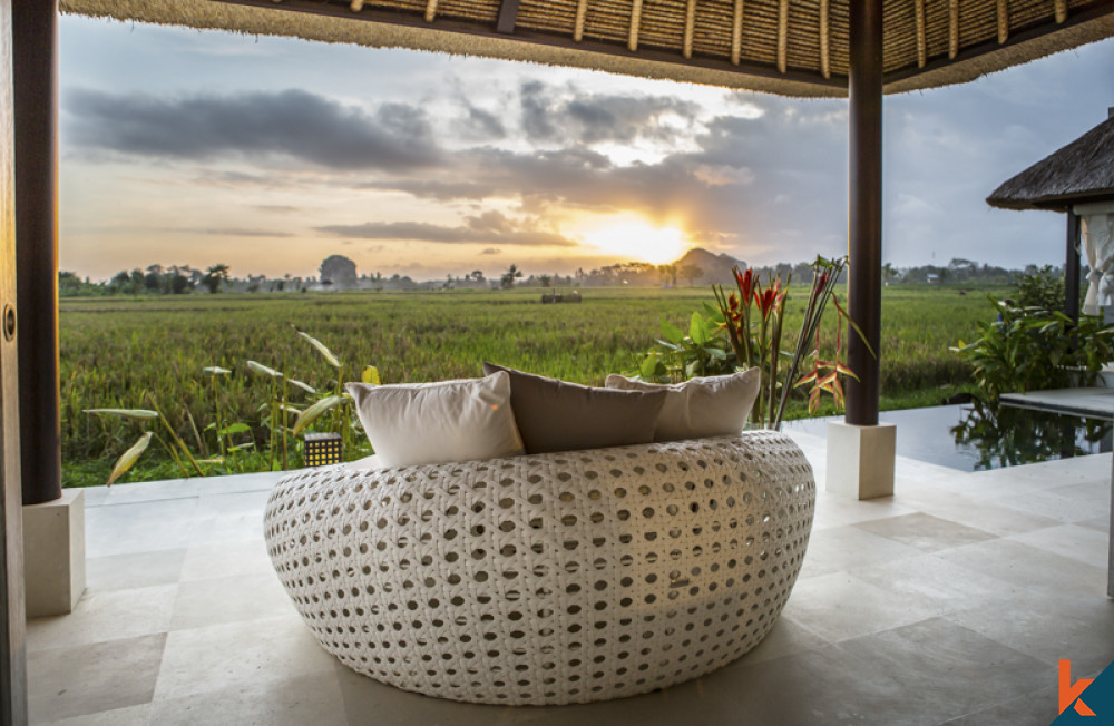 Belle villa à bail à Ubud avec vue sur les rizières