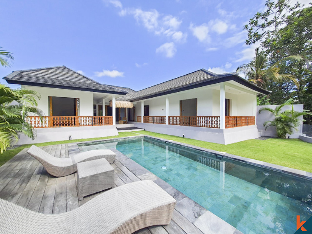 Villa à bail comme neuve de trois chambres avec vue sur les rizières