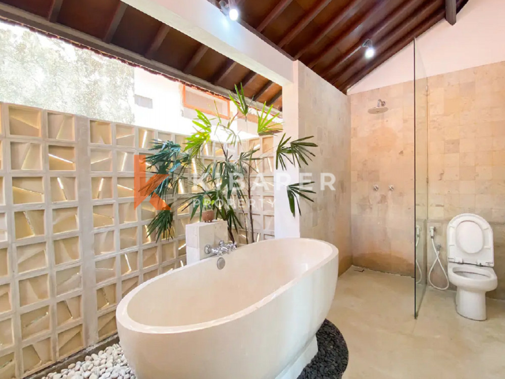 Stunning Four Bedroom Enclosed Living Villa Situated in Canggu (Available on May 1st 2024)