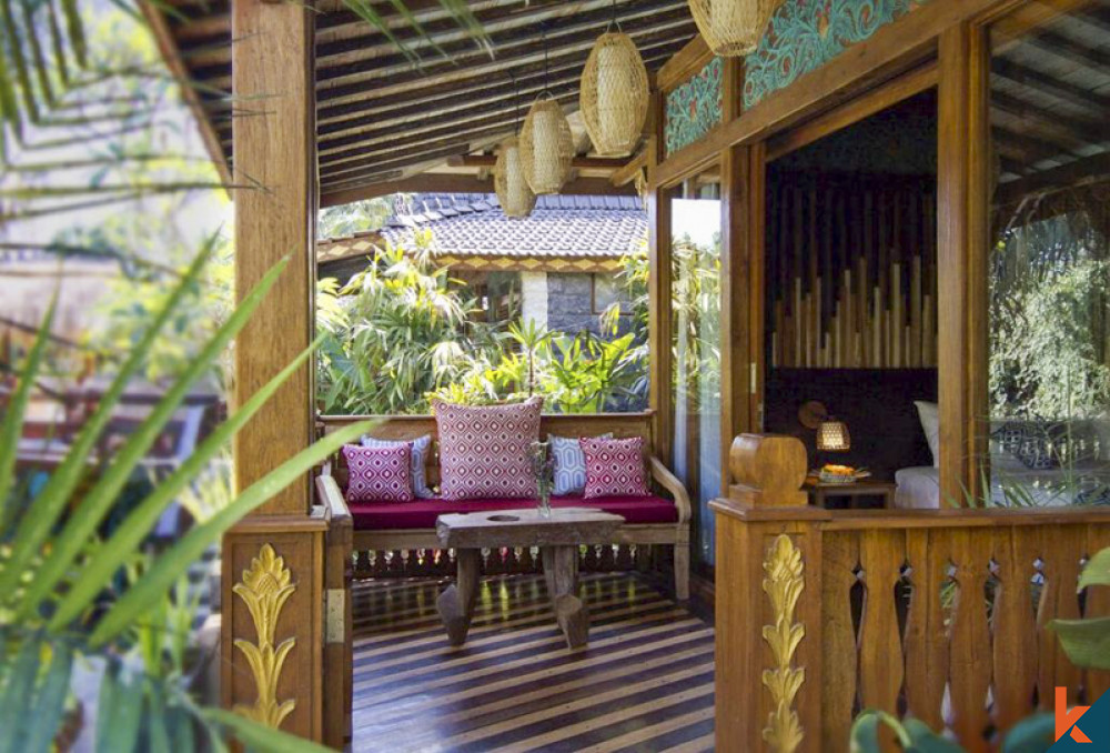 a rental property in Ubud with traditional Balinese design