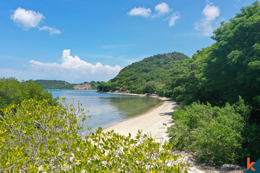 Lahan Pinggir Pantai Langka di Gili Gede