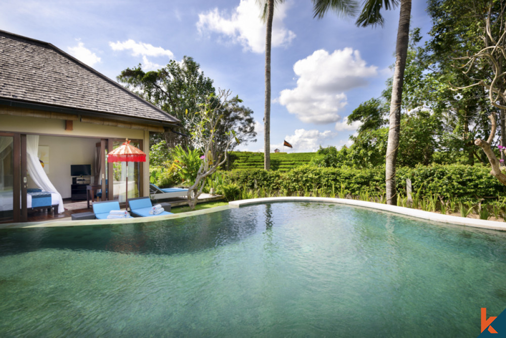 Incroyable villa en pleine propriété au bord de la rivière avec vue sur les rizières à vendre à Pererenan