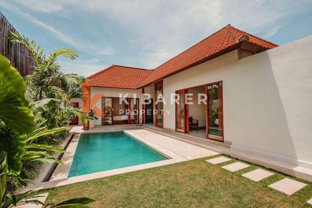 Charmante villa de trois chambres avec vue sur les rizières dans la région de Canggu