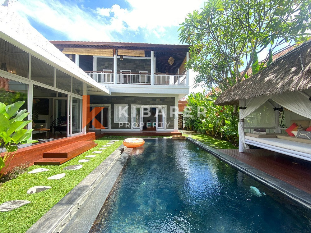 Magnifique villa de trois chambres à distance de marche de la plage de Canggu